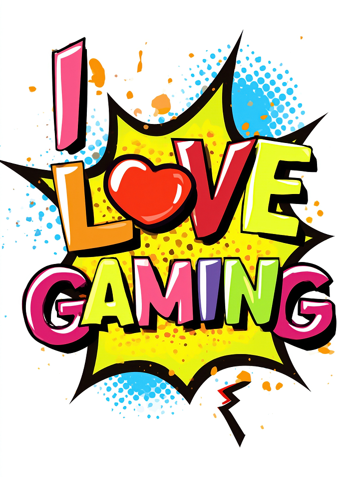 I Love Gaming Comic Style