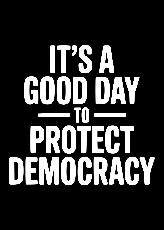 Protect Democracy Text Art