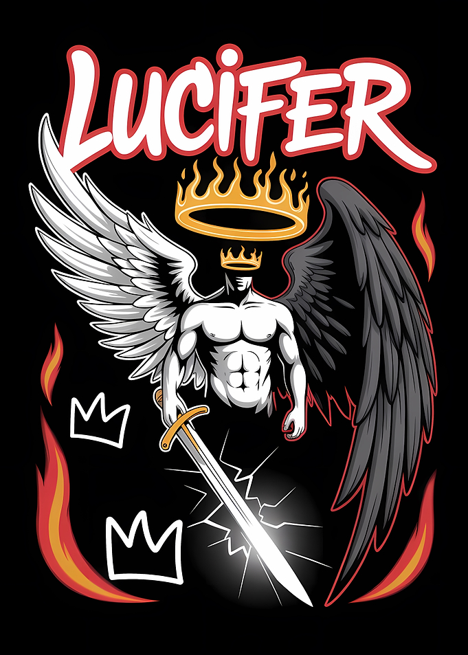 Lucifer with Wings and Sword