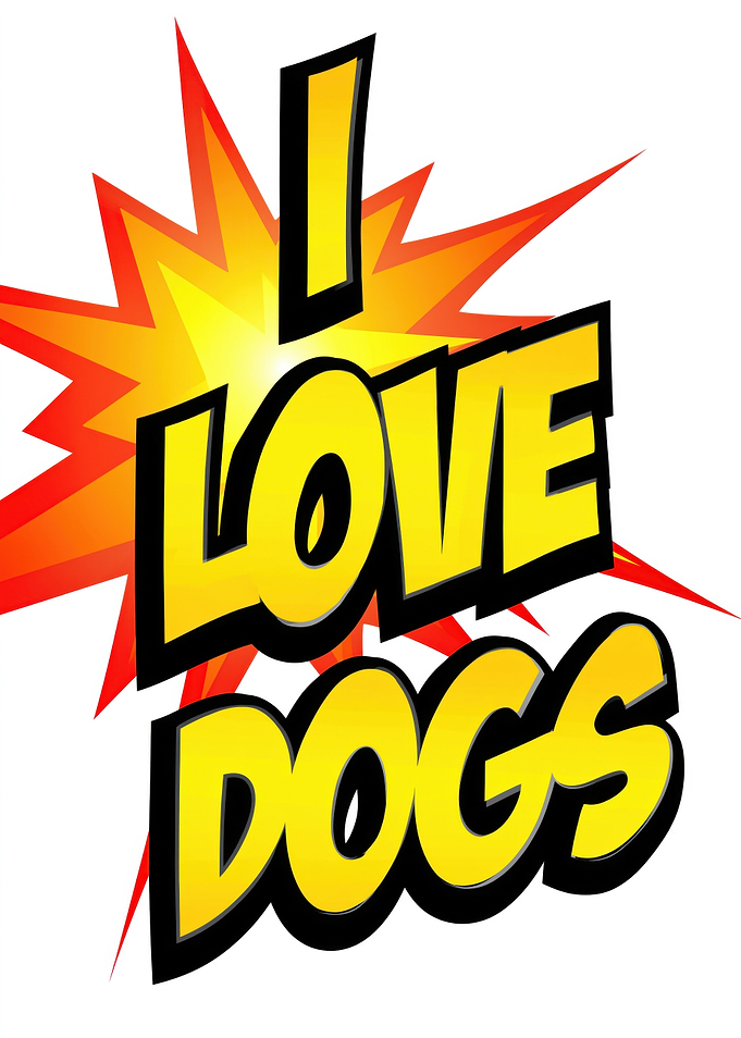 I Love Dogs Comic Art