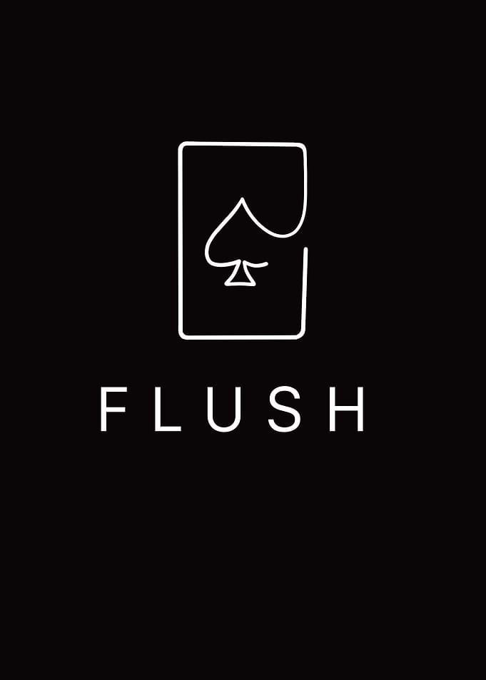 Flush playing card logo