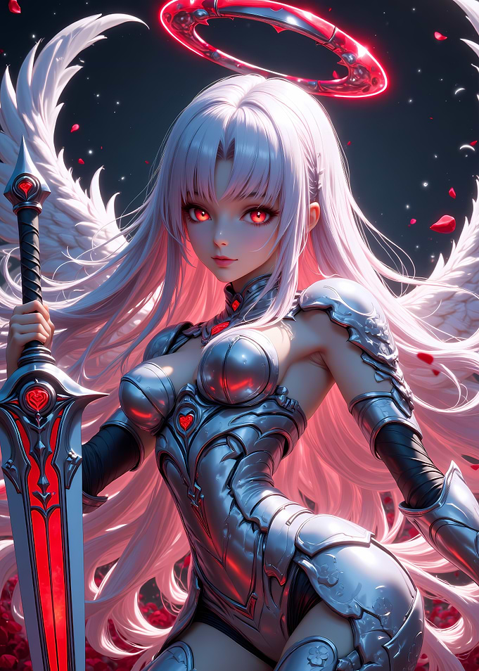 Anime Angel Warrior with Sword
