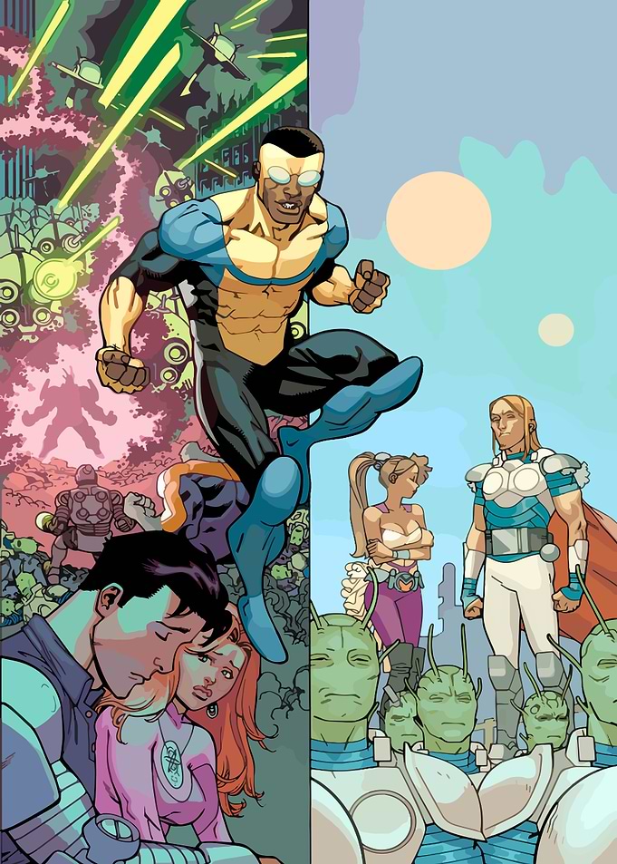 Invincible and Allies Confronting