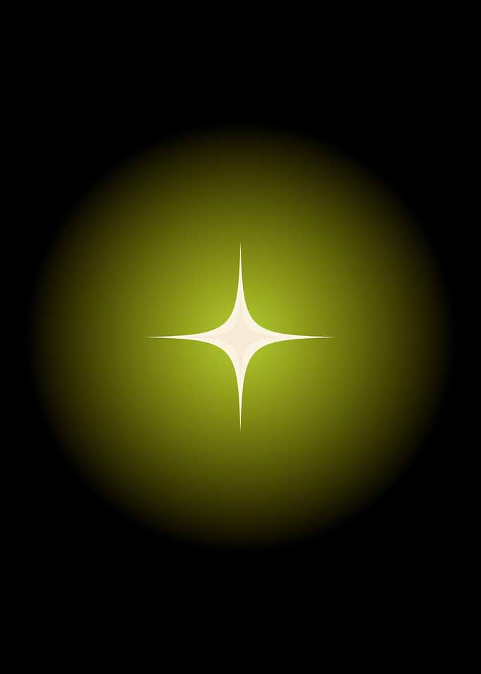 Sparkle Starburst on Green Gradient