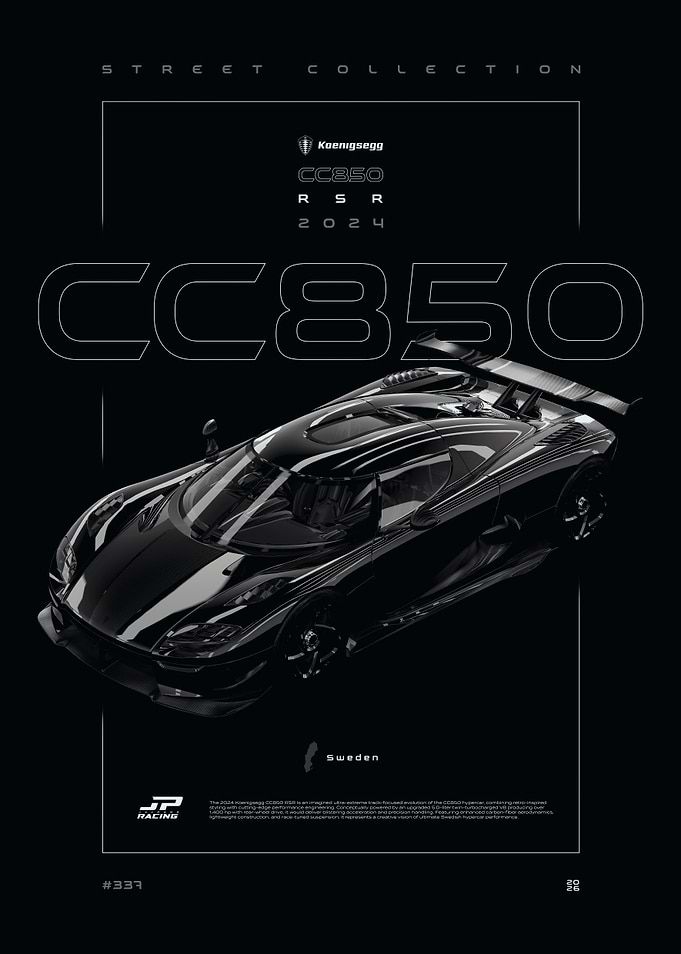 Koenigsegg CC850 RSR 2024 Poster