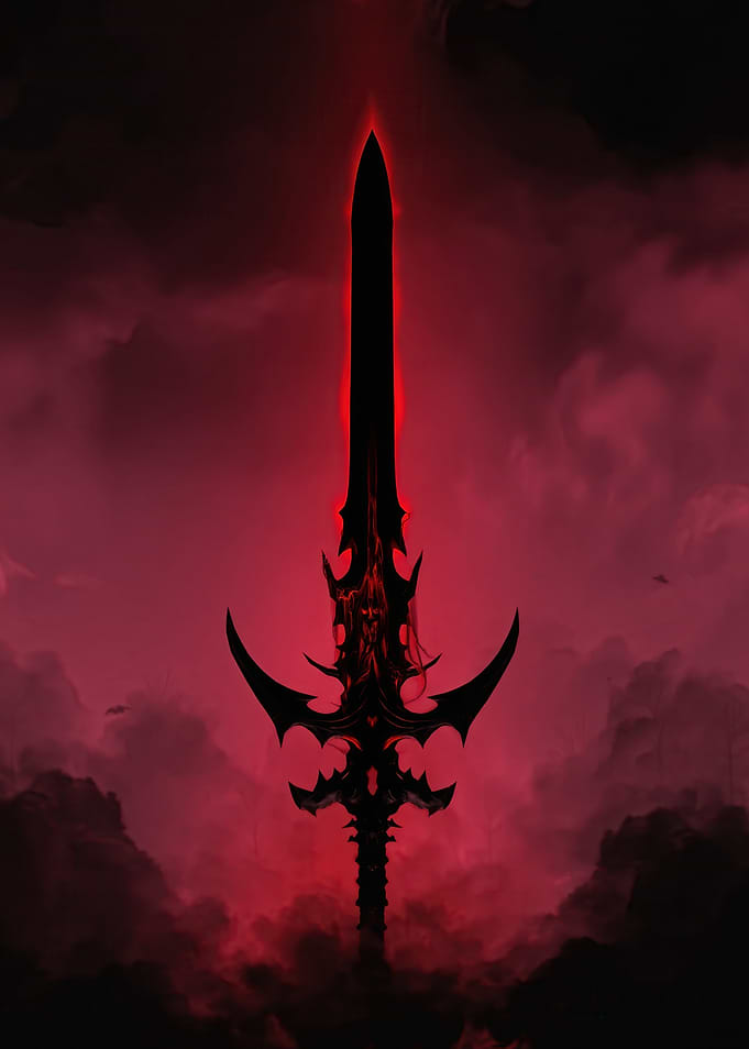 Demonic Sword in Red Mist