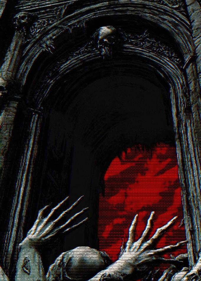 Gigeresque Archway with Reaching Hands