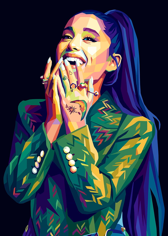 Ariana Grande Pop Art Portrait