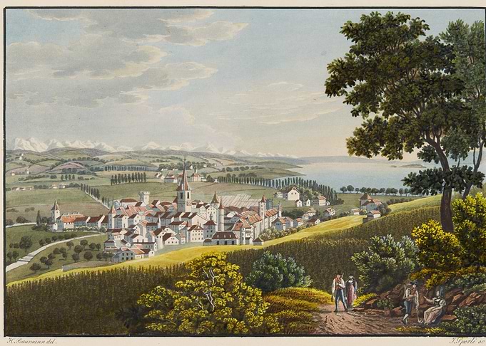 Scenic European Town by the Lake