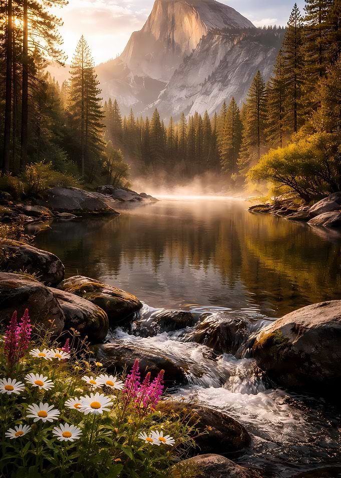 Misty Yosemite Valley Sunrise
