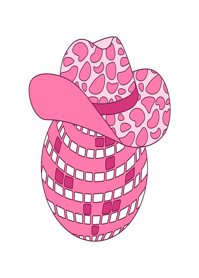 Pink Disco Ball Cowboy Hat