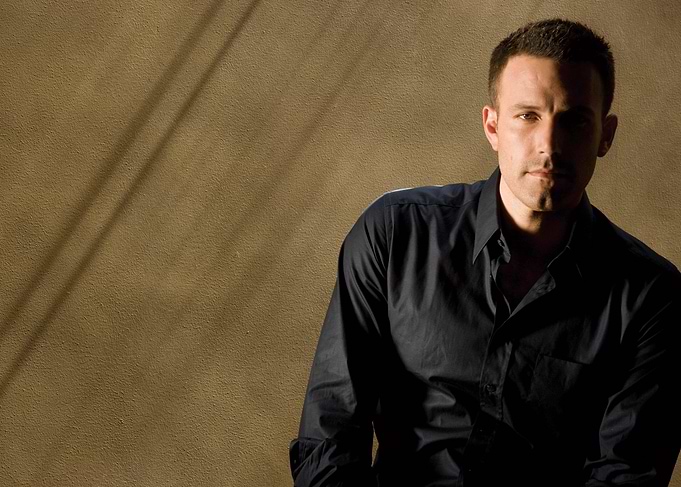 Ben Affleck Poses Against Textured Wall