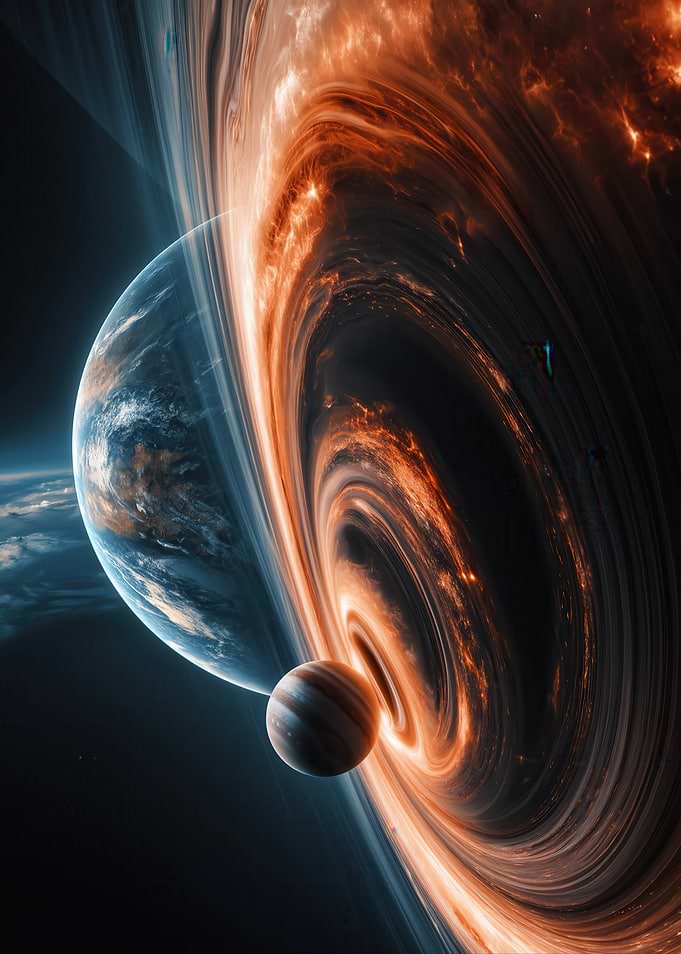 Cosmic Collision: Planet and Black Hole