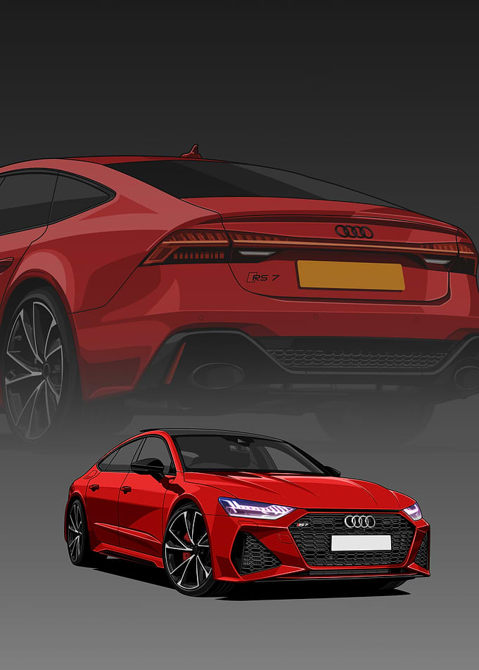 Red Audi RS 7 Sportback