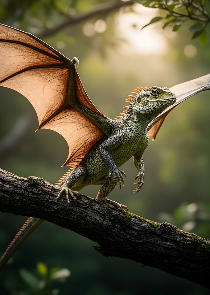 Dragon Lizard on a Branch