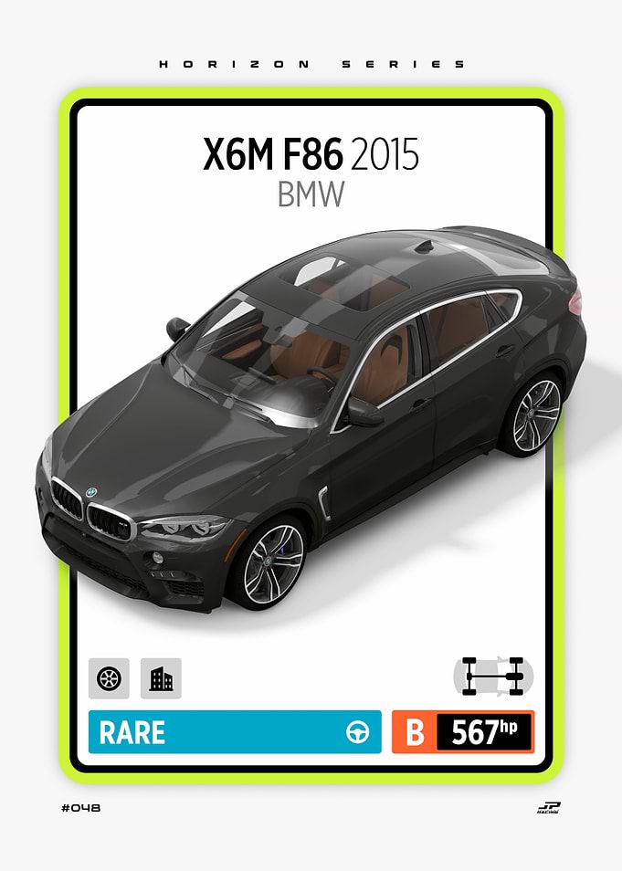 2015 BMW X6M F86 Car Card