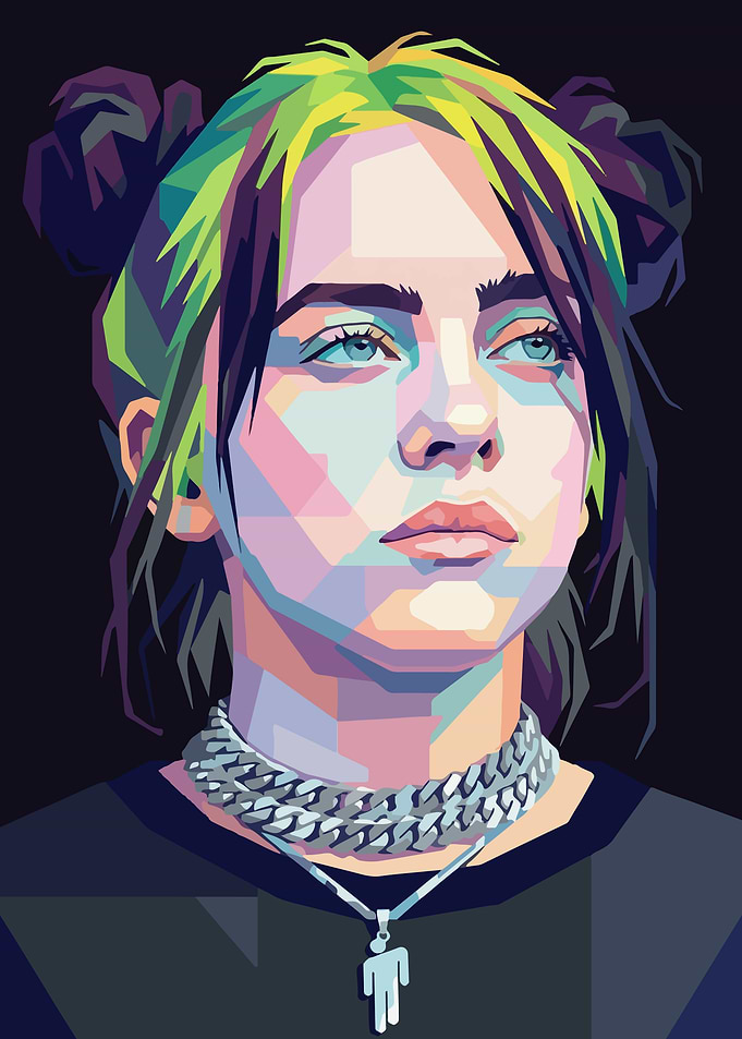 Billie Eilish Pop Art Portrait