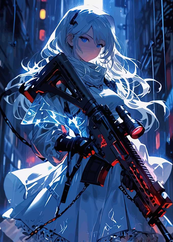 Anime Girl with Rifle