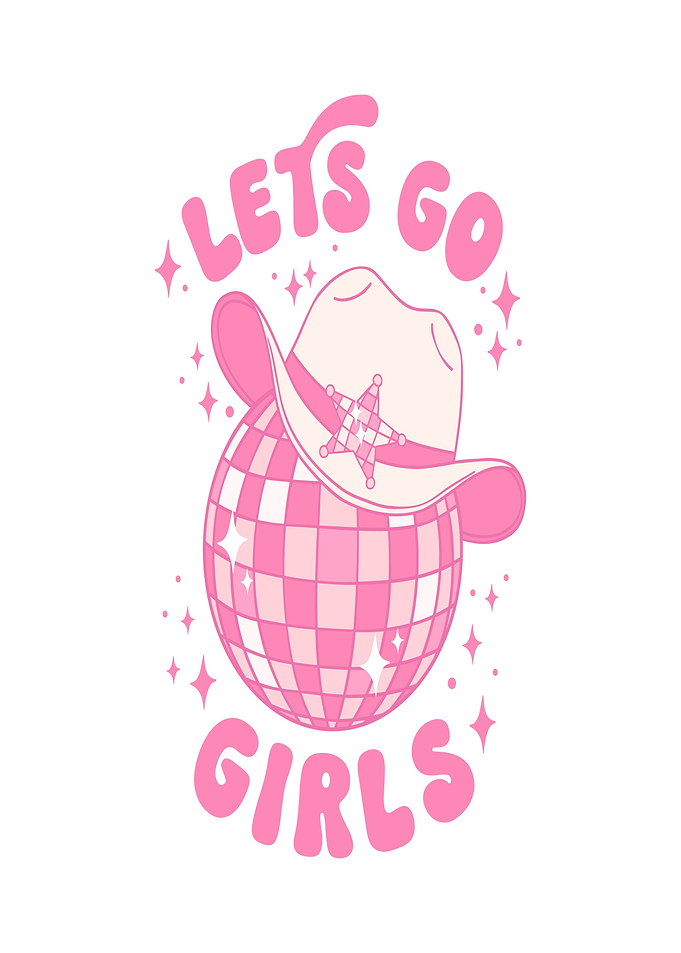 Lets Go Girls Disco Ball Cowboy Hat