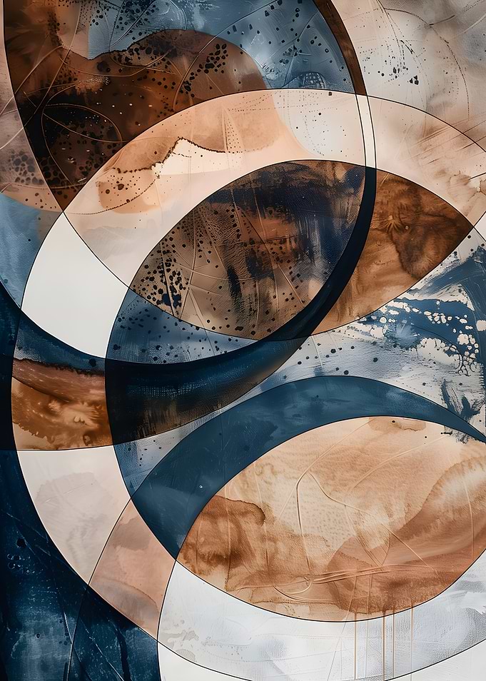 Abstract Geometric Circles and Swirls