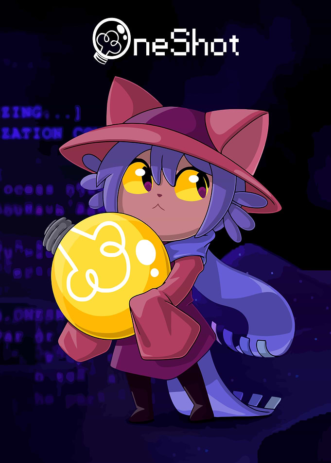 One Shot Character Holding a Lightbulb