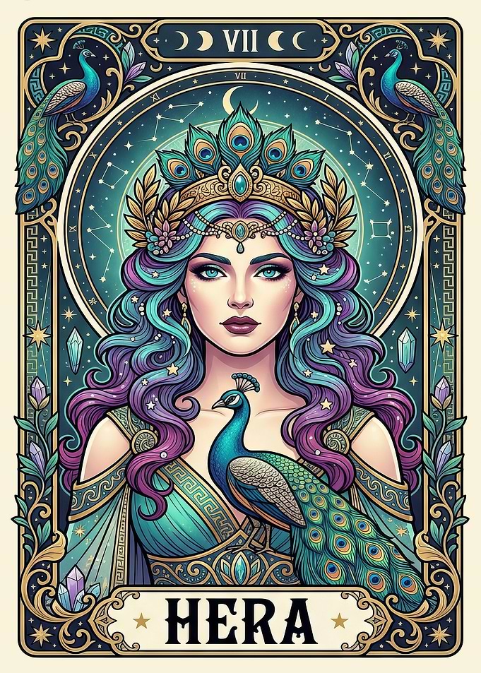 Hera Goddess with Peacock