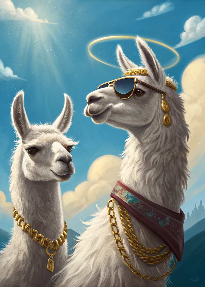 Glamorous Llamas in the Sky