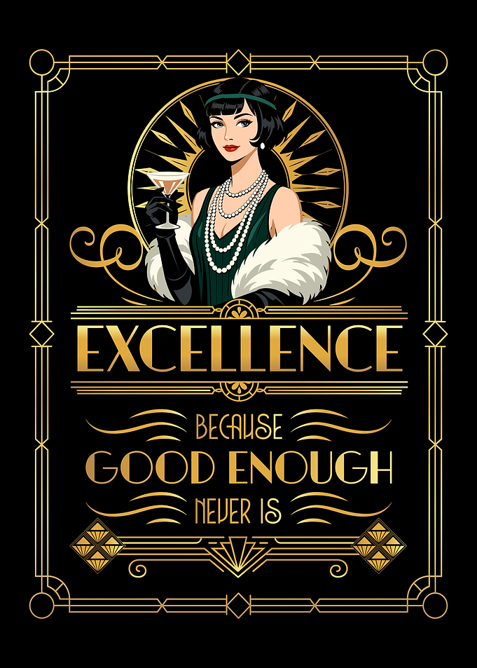 Art Deco Woman with Martini