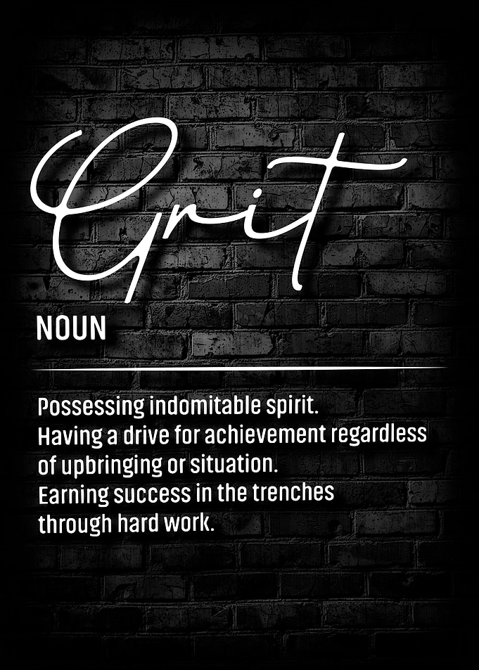 Grit Definition Poster