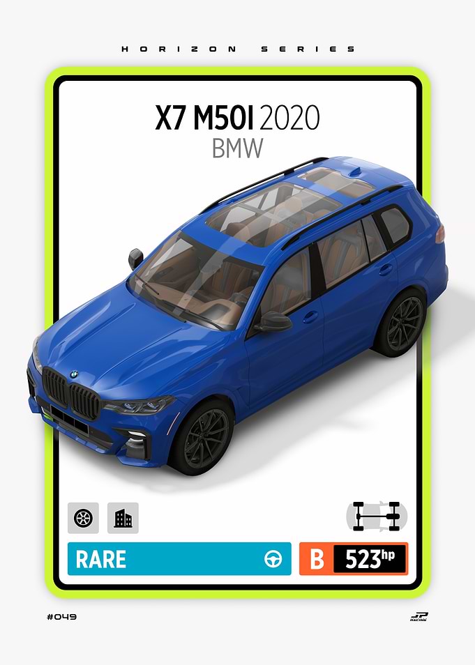 BMW X7 M50i 2020 Car Card