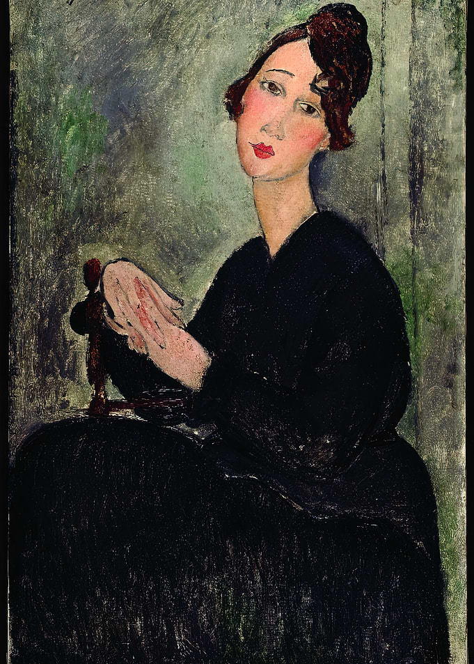 Portrait of a Woman in Black, amedeo modigliani art