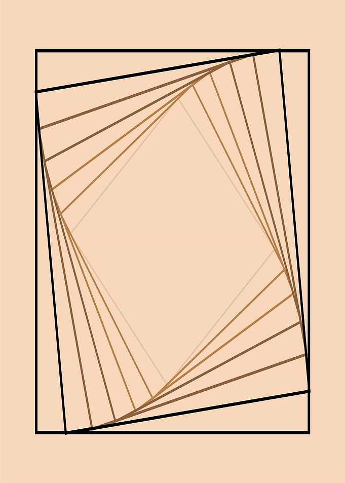 Geometric Square Pattern with Gradient
