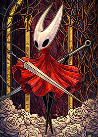 Hollow Knight Hornet Stained Glass
