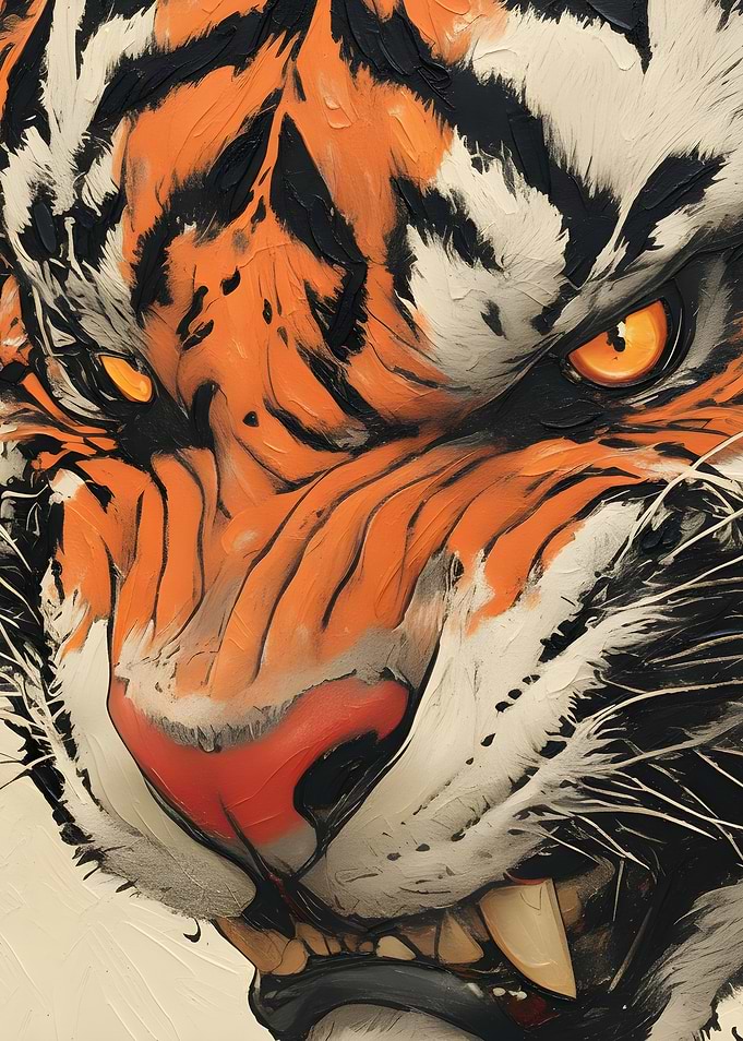 Fierce Tiger Portrait
