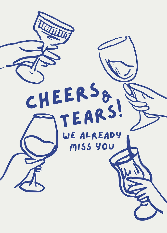 Cheers and Tears Farewell celebration gift