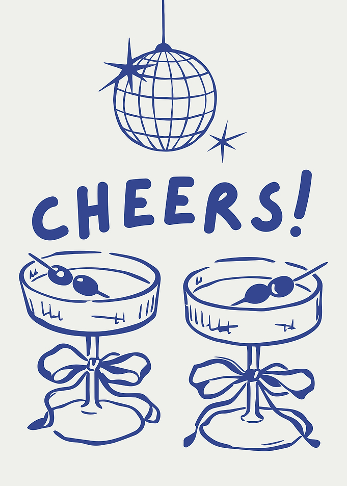 Cheers to Celebration, martini cocktail gift