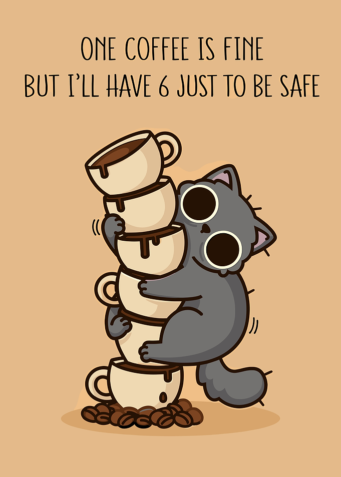 Cat Hugging Coffee Cups