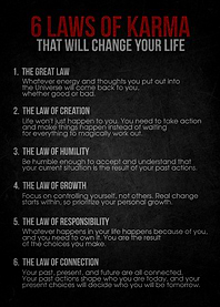 6 Laws of Karma Poster