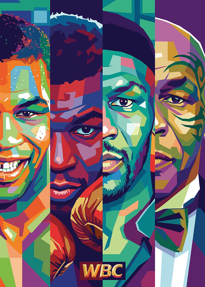 Mike Tyson Pop Art Collage