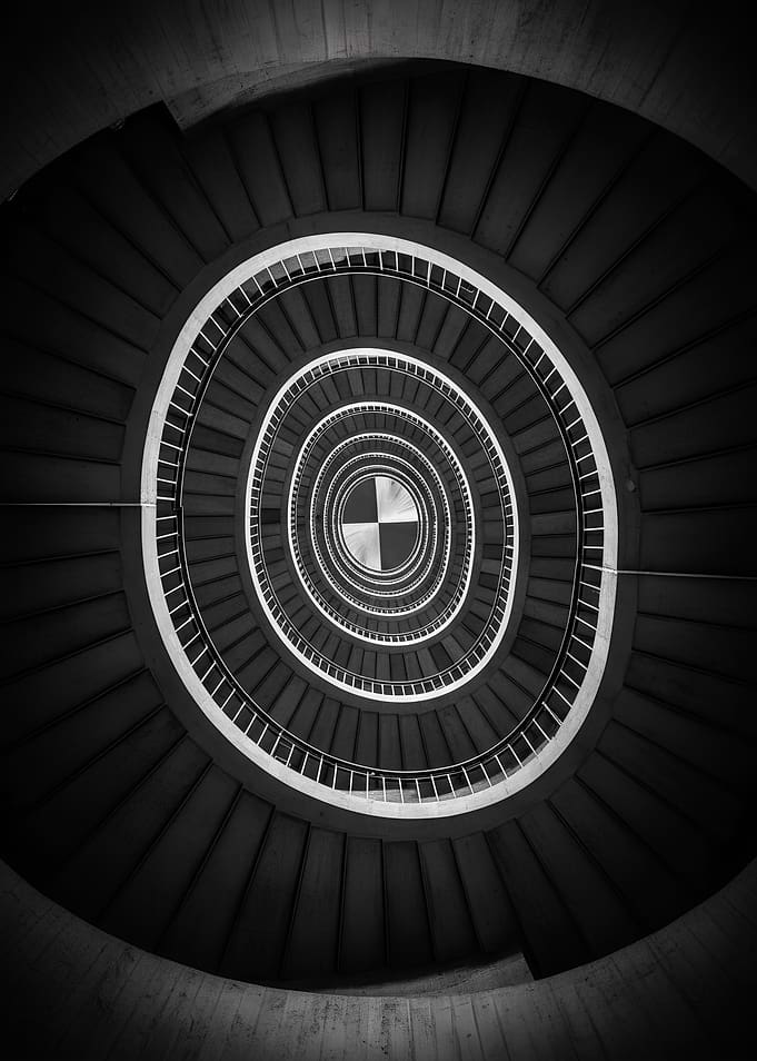 Abstract Spiral Staircase