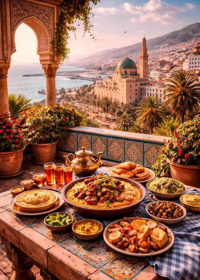 Moroccan Terrace Feast with City View