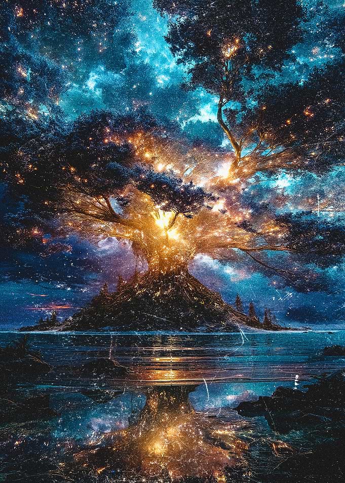 Cosmic Tree of Life Reflection