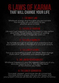 6 Laws of Karma Poster