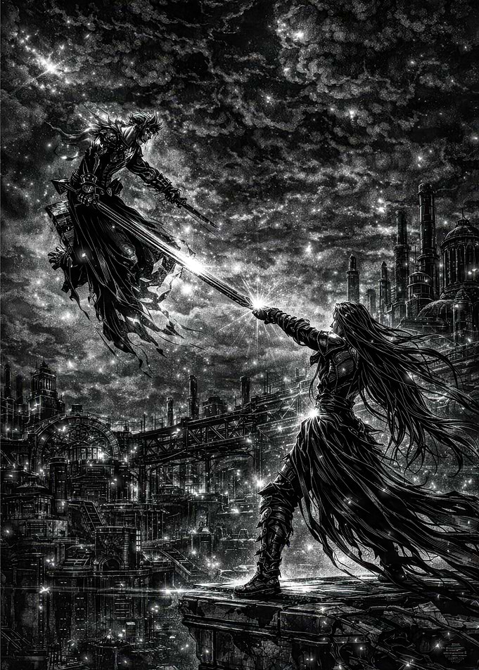 Epic Fantasy Battle final fantasy art
