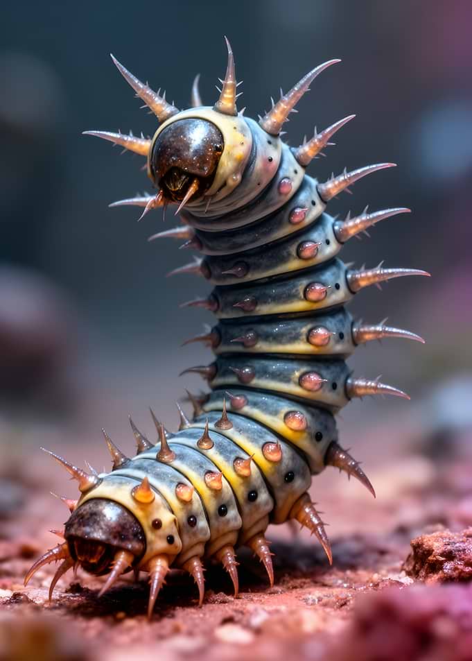 Spiky Caterpillar Macro Shot