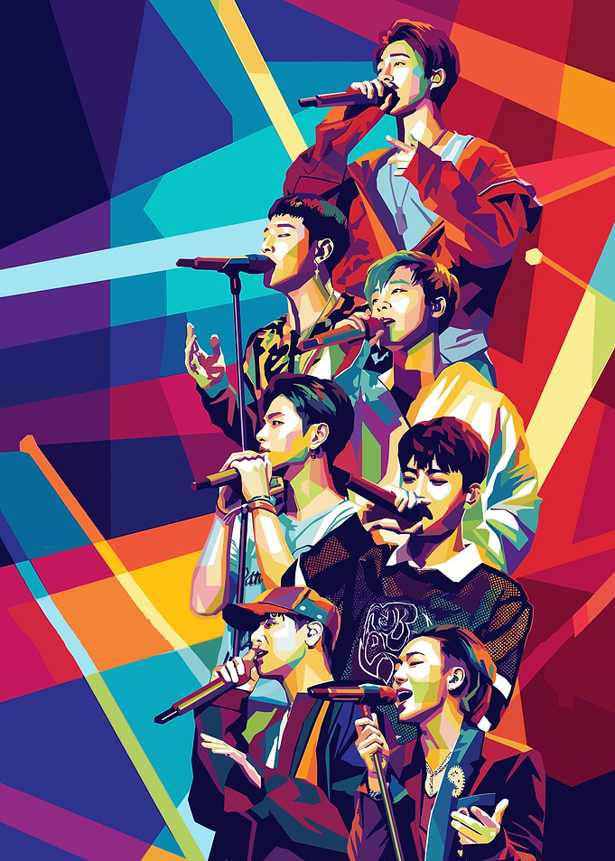 K-Pop Group Performing on Stage