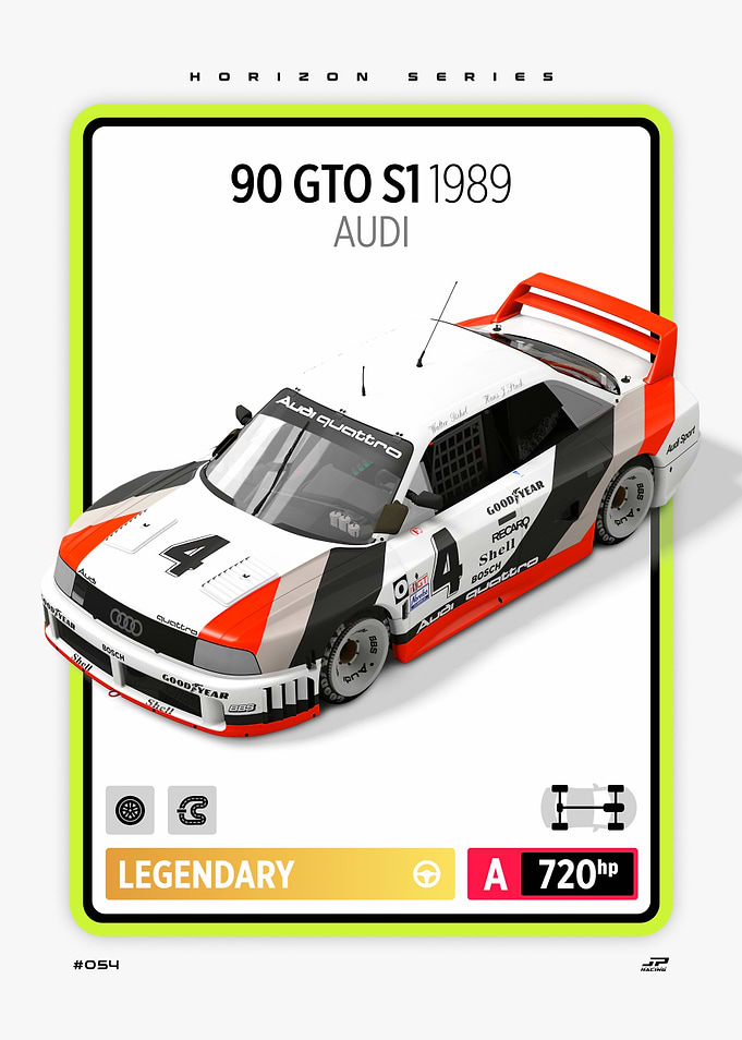 Audi 90 GTO S1 1989 Car Card
