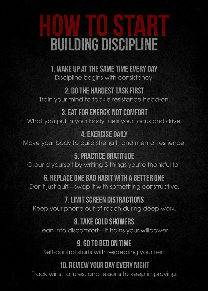 How to Start Building Discipline