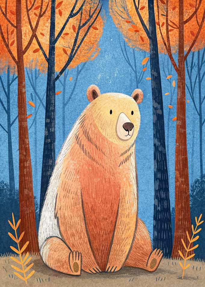 Bear in an Autumn Forest