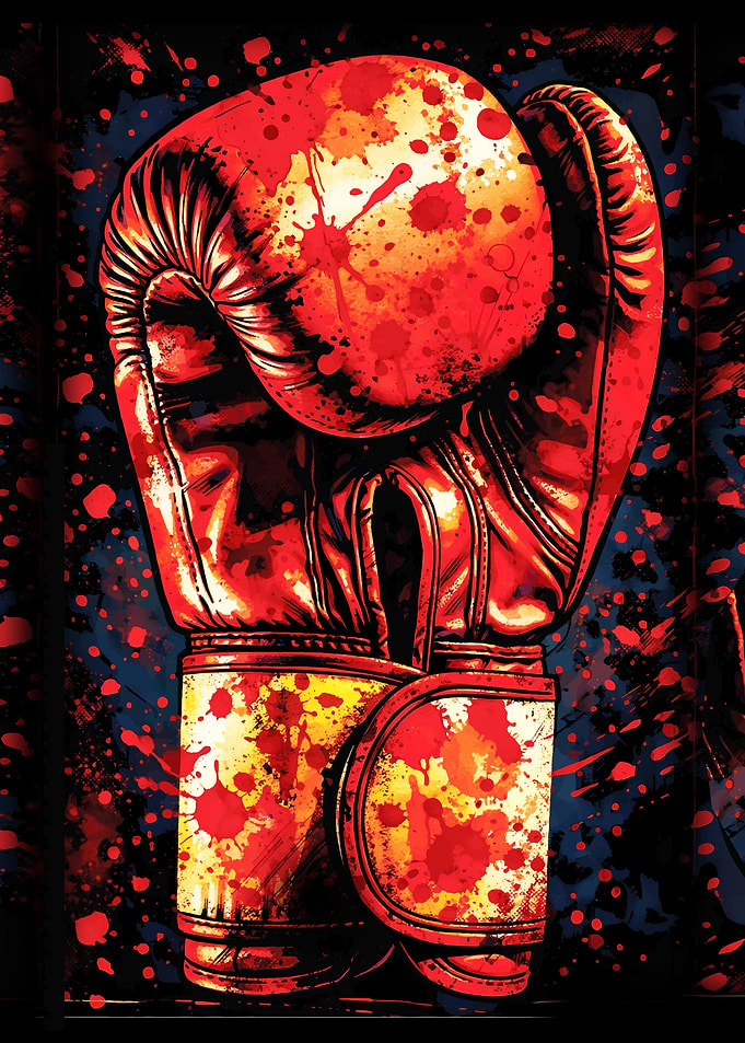 Bloody Boxing Glove Art